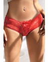 Culotte ouverte dentelle O Rouge - Litolu Lingerie