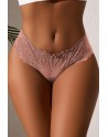 String dentelle dos lacé Rose - Litolu Lingerie