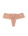 String dentelle dos lacé Rose - Litolu Lingerie