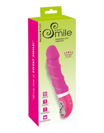 Vibro chauffant rechargeable 22,8 x 4 cm - Sweet Smile