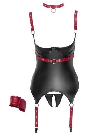 Ensemble ouvert avec collier et menottes - Cotelli BONDAGE