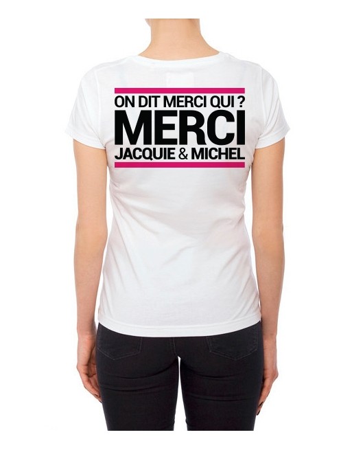 Tee-shirt  JM blanc - spécial  femme