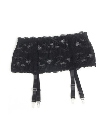 Porte-jarretelles dentelle large Noir - Litolu Lingerie