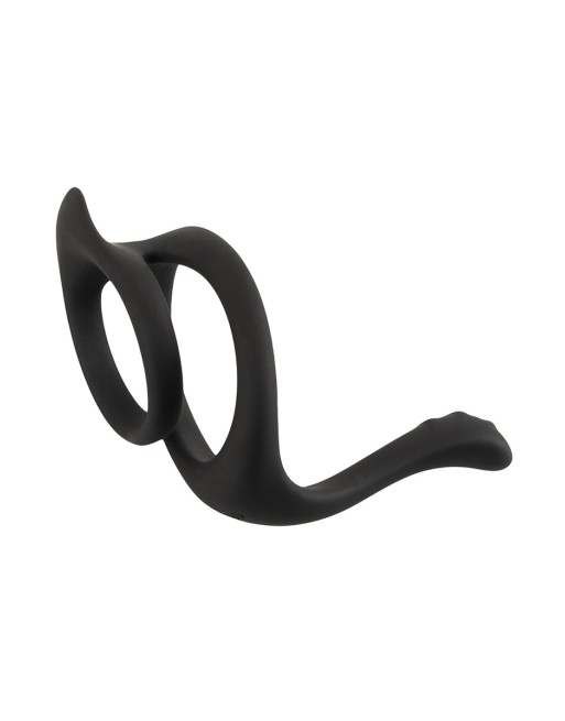 Cock  Ball Ring liquid silicone avec écarteur de périnée - Erecto