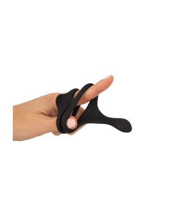 Cock  Ball Ring liquid silicone avec écarteur de périnée - Erecto