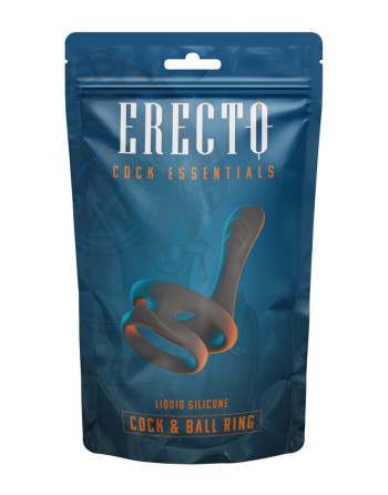 Cock  Ball Ring liquid silicone avec écarteur de périnée - Erecto