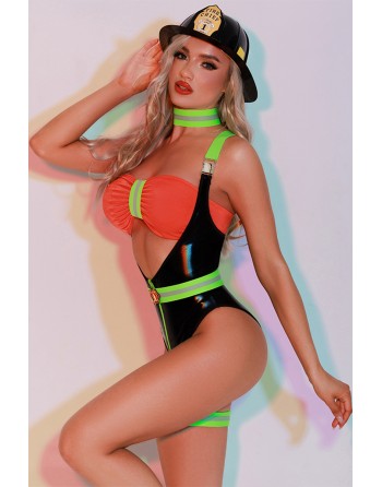 Déguisement de femme Pompier sexy 6 pièces - J Lingerie