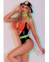 Déguisement de femme Pompier sexy 6 pièces - J Lingerie