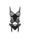 Lune Bellis corset et string - Noirs