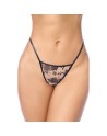 Peignoir sexy en résille imprimée transparente avec string 