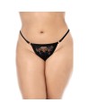 Peignoir en dentelle grande taille Mapalé avec string assorti 