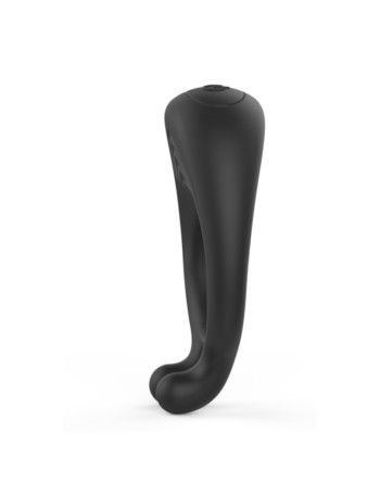 OCTAVE, Cockring Noir dans un silicone médical doux avec 1 mode de vibration 