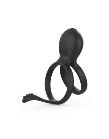 PEPIN, Cockring à double anneaux dans un silicone médical doux avec 1 mode de vibration 
