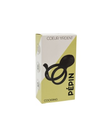 PEPIN, Cockring à double anneaux dans un silicone médical doux avec 1 mode de vibration 