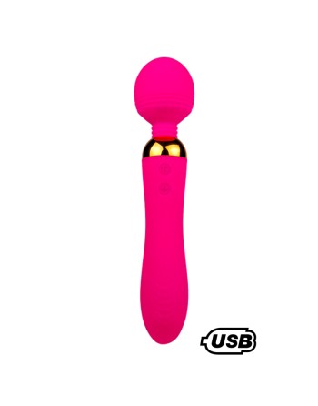 SHAKE Rose, Vibromasseur Wand USB en silicone médical avec 2 puissants moteurs indépendants