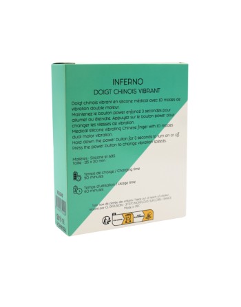 Doigt Vibrant à Double Moteur INFERNO 