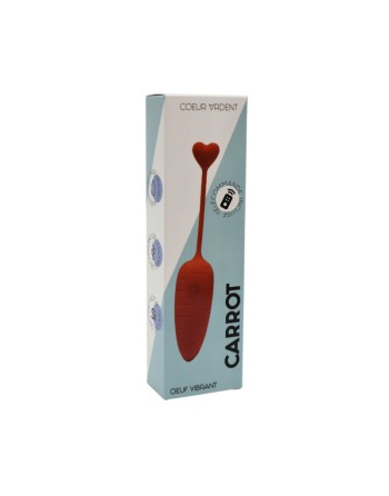 CARROT, Un Œuf vibrant avec télécommande, couleur et forme Carotte en silicone médical 