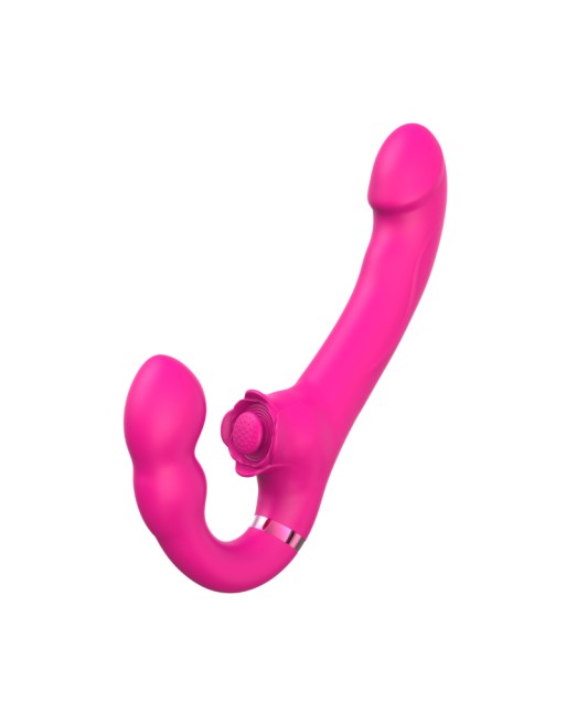 Vibromasseur ROSEA Strap-on Triple Action Télécommandé 