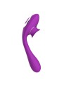 Stimulateur Clitoridien avec langue  Vibromasseur Point G 2-en-1 DISA Violet Cœur Ardent