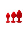 Plug rouge bijou cristal Large CHERRY