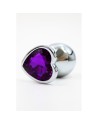 Plug bijou en aluminium bijou coeur violet Medium LOVELY