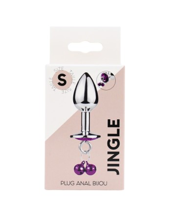 Plug bijou aluminium violet avec clochettes Taille S JINGLE 