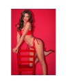 Ensemble sexy 2 pièces en dentelle avec liens à nouer et string 