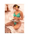 Ensemble sexy 2 pièces en dentelle extensible 