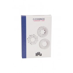 sexy 3 cockrings transparents - Litolu
