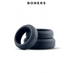 sexy Kit de 3 anneaux de pénis larges - Boners
