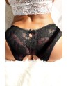 Culotte ouverte dentelle O Noir - Litolu Lingerie