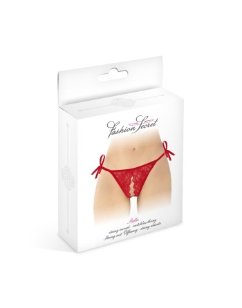 String rouge ouvert à nouer Stella - Fashion Secret