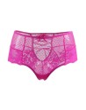 Tanga lacé dentelle taille haute Rose - Litolu Lingerie