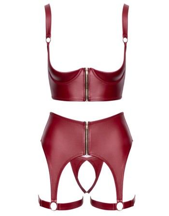 Ensemble seins nus 3 pièces Rouge - Cottelli LINGERIE