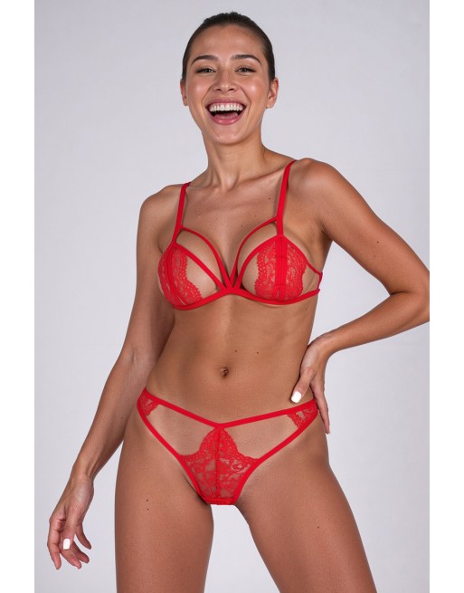 Ensemble 2 pièces rouge Anuvera - Passion