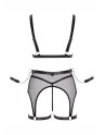 Ensemble Fetish noir en dentelle - Cotelli Bondage
