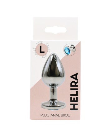 Plug bijou en aluminium bijou bleu Large HELIRA 