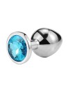 Plug bijou en aluminium bijou bleu Large HELIRA 