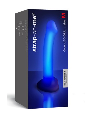 Dildo lumineux violet - Strap-On-Me