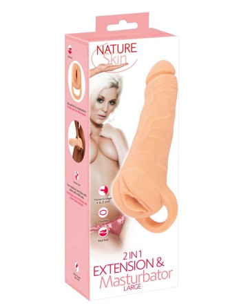Extension de pénis  23,8 cm  Masturbateur - Nature Skin