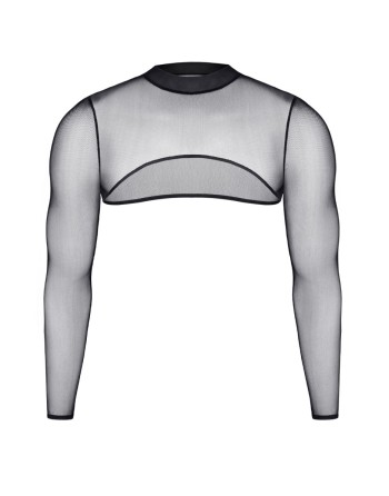 Crop top tulle noir transparent - Regnes