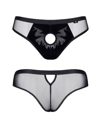 Slip type brésilien noir ouvert - Regnes