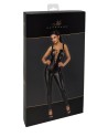 Combinaison lacée en wetlook Vixen F362 - Noir Handmade