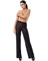 Pantalon en maille pailletée Onyx F374 - Noir Handmade
