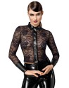 Chemise dentelle Noirelle F377 - Noir Handmade