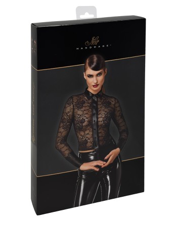 Chemise dentelle Noirelle F377 - Noir Handmade