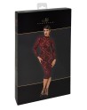 Robe fourreau en tulle floqué Kink Royal F384 - Noir Handmade