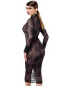 Robe fourreau Noirelle F376 - Noir Handmade