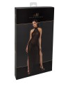 Robe longue en maille pailletée Onyx F372 - Noir Handmade