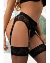 Porte-jarretelles et string Noir - Litolu Lingerie